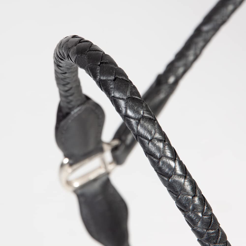 PFIFF 102922 Trenza - Cavezza in Pelle, Intrecciata, Colore: Nero