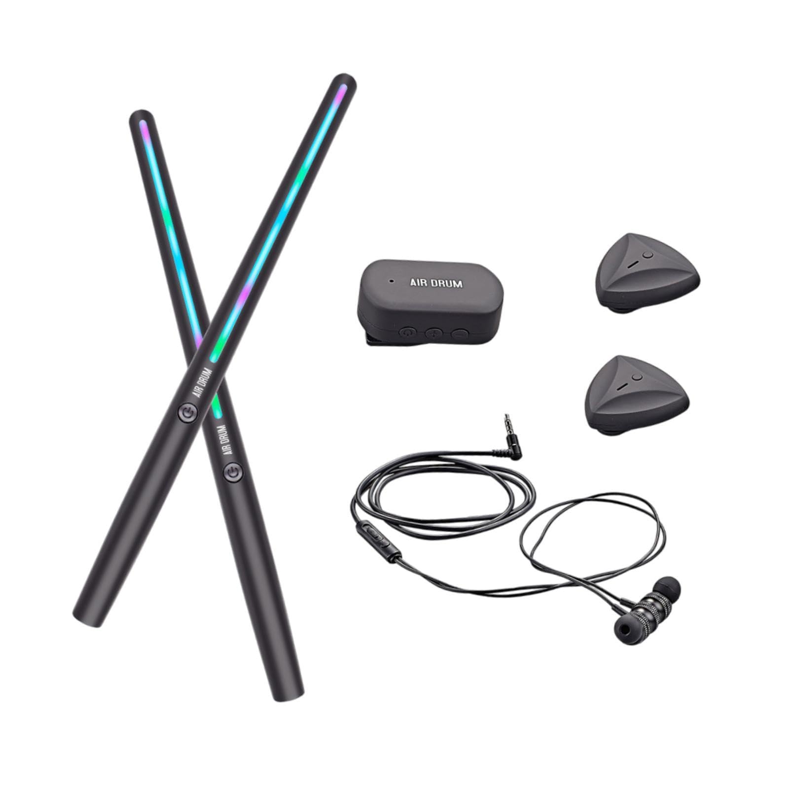 Lufttrommel mit Drumsticks Und Zubehör, Professionelles Geschenk, Leise Elektronische Lufttrommel für Drinnen Und Draußen, Familieninteraktion, mit Pedalen