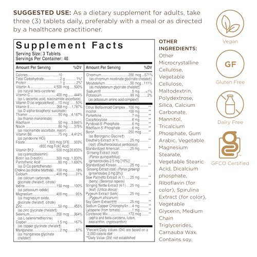 Solgar | Male Múltiple Complejo Multivitamínico y Multimineral para el Hombre |Multinutriente | Con Vitaminas, Minerales y Licopeno | 120 Comprimidos | Apto para Veganos - imagen 2
