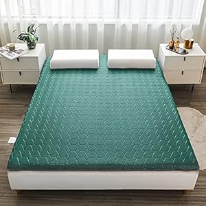 Japanse Futon Matras, Opvouwbare Oprolbare Vloermatras Quilten Antislip Ademend Tatami Vloermat voor Reis Slaapzaal Camping-groente-150×200 cm (59×79 inch)