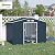 Outsunny 9' x 6' Metal Storage Shed, Garden Tool House with Floor Foundation, Double Sliding Doors, 4 Air Vents for Backyard, Patio, Lawn, Dark Grey