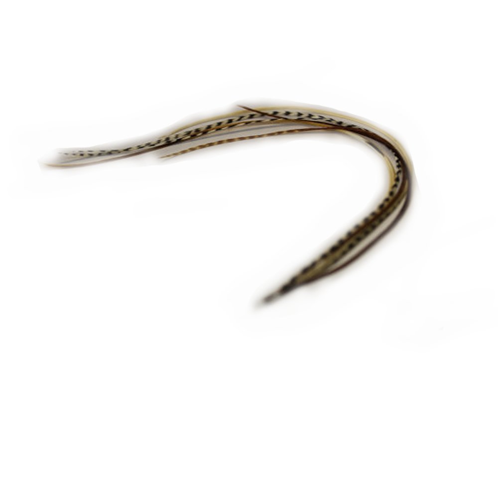 Sexy Sparkles Feather Hair Extension Earth Tone Remix 6-12 Feathers for Hair Extension Includes 2 Silicone Micro Beads and (5 Feathers)