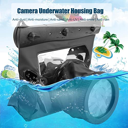 Yoidesu Étui universel étanche pour appareil photo reflex numérique - 20 mètres - Pour Canon Nikon et autres appareils photo reflex numériques - Noir