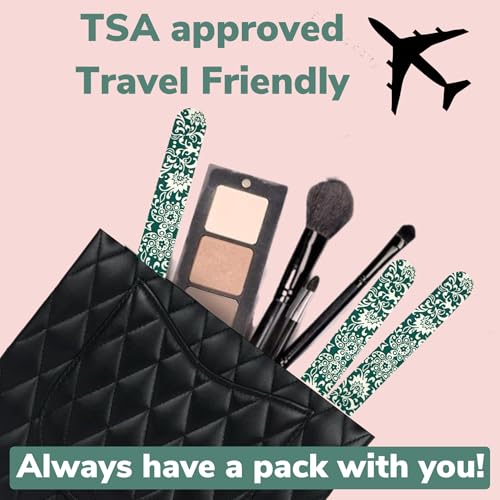 image for ALAZCO Set of 12 Dual-Sided Nail File Emery Board Heavy Medium Grit Cu