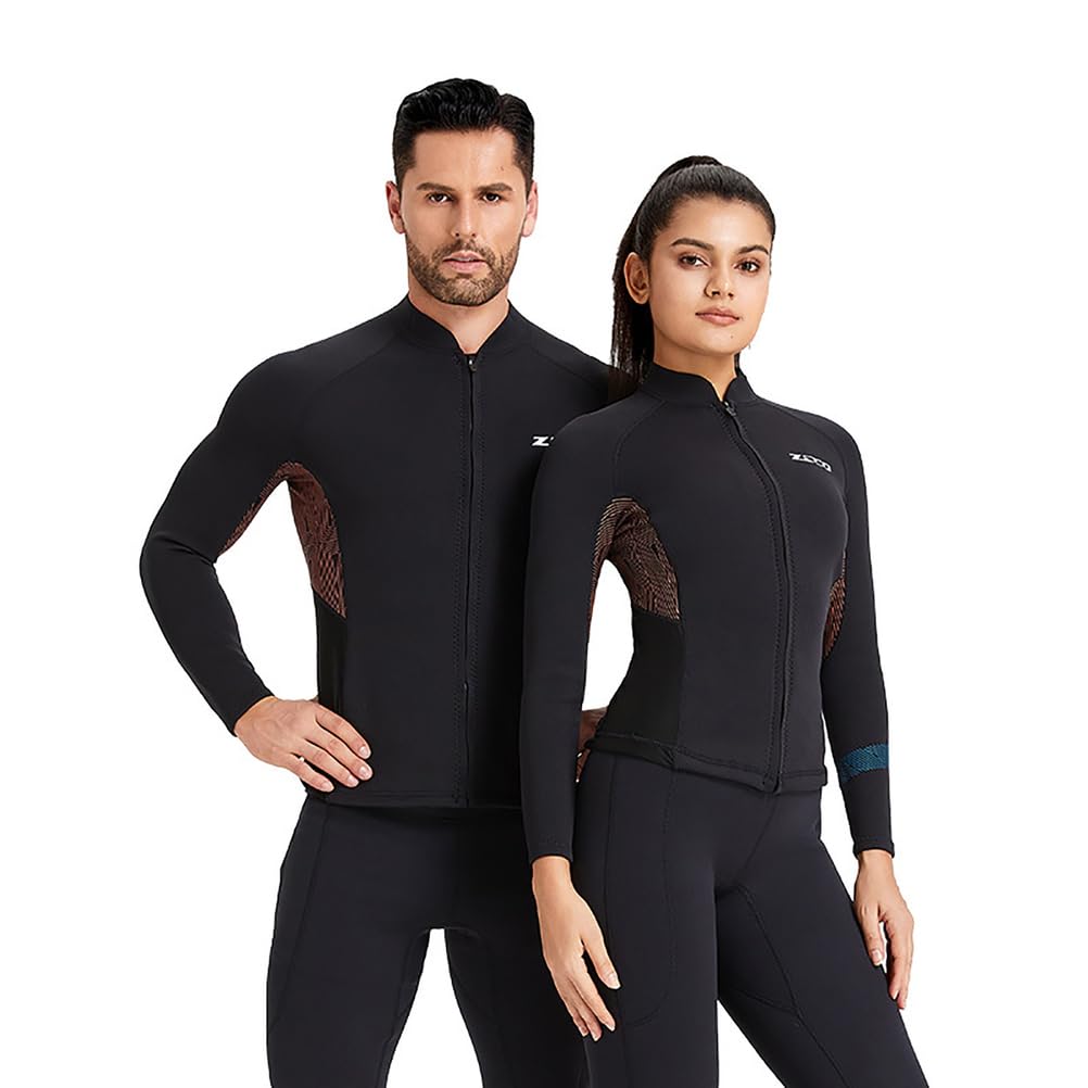 Top muta 1.5MM per uomo e donna, giacca da immersione in neoprene ultra elastica e calda a maniche lunghe per snorkeling, surf, kayak e canoa