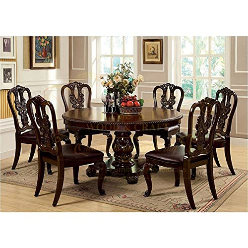 CLASSIC WOOD & CRAFT Standard Solid Wooden Teak Wood Round D...
