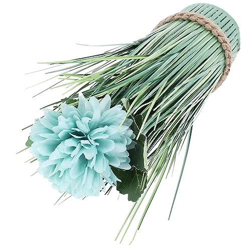 HYTROVE Estera De Césped Artificial Plantas Artificiales Altas Plantas Suculentas Artificiales Limpiador De Césped Artificial Guirnalda Falsa Verdor Arbustos Maceta Hierba De PVC Sky-Blue