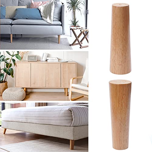 NAKUPENDA Furniture Feet Wooden Set of 4 Sofa Feet Plinth Feet Wooden Furniture Legs Straight Tapered Replacement Furniture Feet for Sofa TV Cabinet Bed Couch Chair Tea Cabinet (15 cm Height) - Image 3