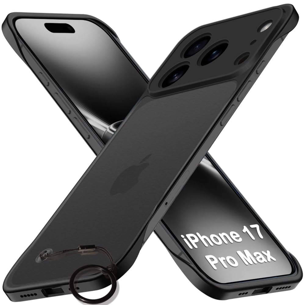 TheGiftKart Hybrid Ultimate Slim Back Case Cover for iPhone 17 | Lightweight Profile | Frosted Matte Translucent Hard Back Case Cover for iPhone 17 (PC & TPU, Black Sides) — Amazon image 16