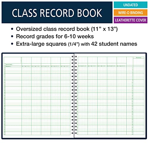 Elan Publishing Company Oversize Record Book for 6-10 Weeks; Extra-Large Squares (1/4") 42 Student Names (King Record) - Image 3