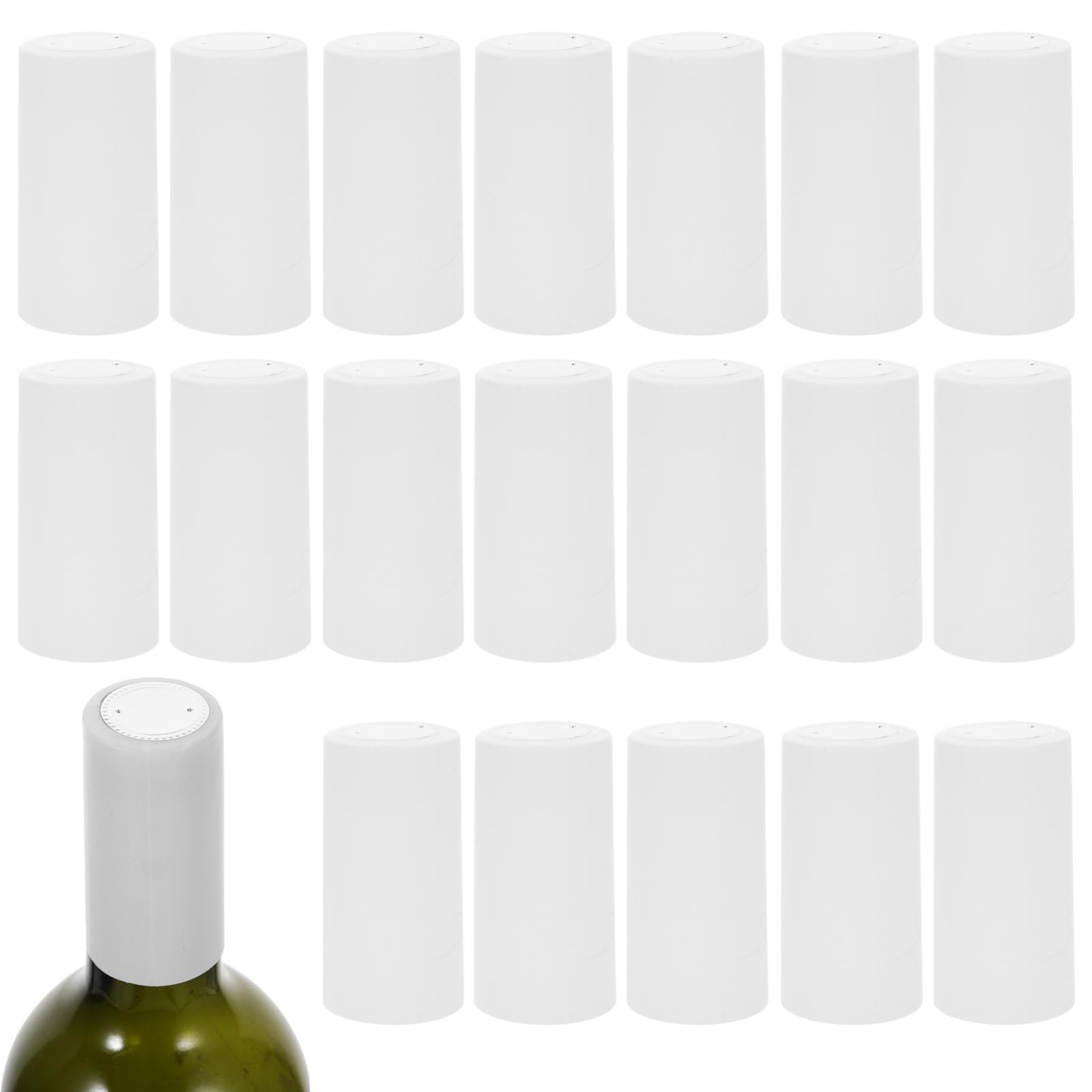 100 Pezzi Capsule Termoretraibili Per Bottiglie Vino - Sigilli Plastica Trasparente, Con Linguetta Strappo