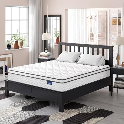 Image of Vesgantti Mattress Twin Size 9 Inch, Cool Sleep Hybrid Mattress in a Box