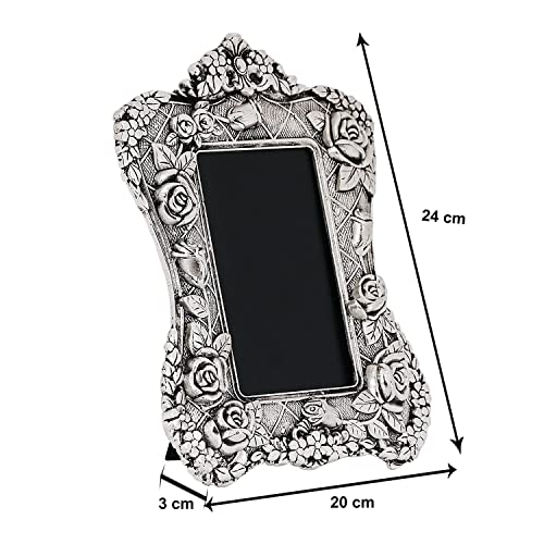 Image of LABHCART White Metal Photo Frame For Table Decor,Wall Decor,Office Decor & Home Decor