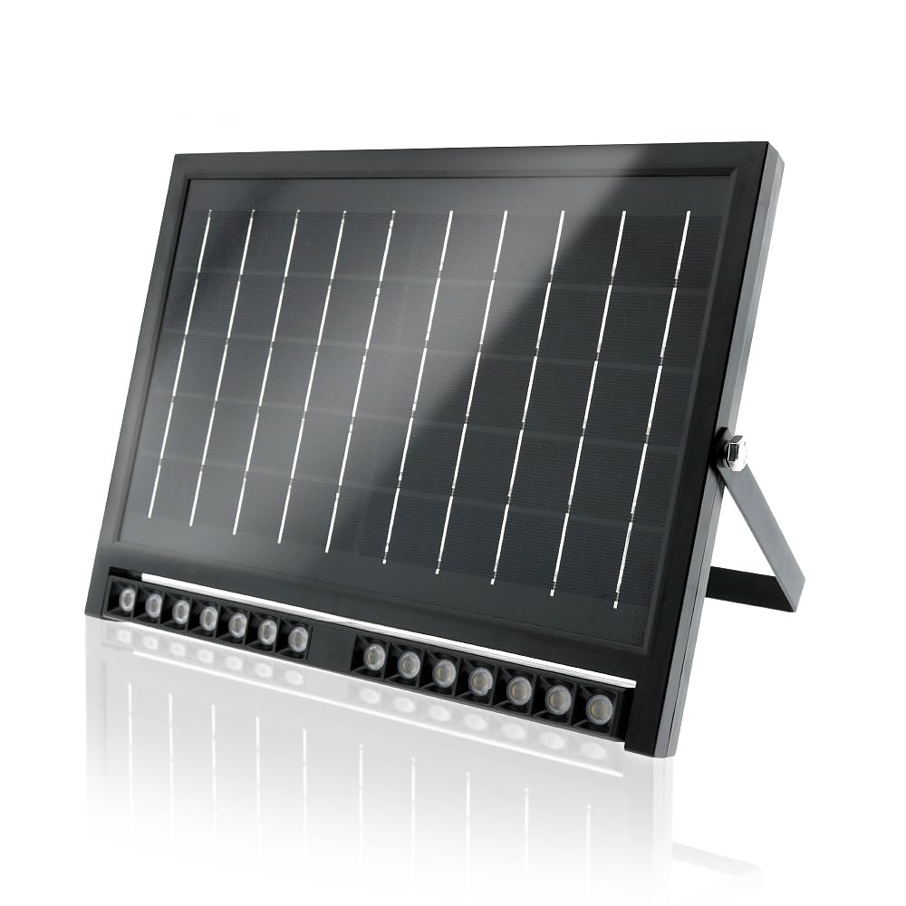 M Ledme - Applique da parete solare Vienna, luce solare per esterni, sensore crepuscolare, impermeabile, 1000 lm, CCT Dimmerabile da Luce Fredda a Luce Calda, IP54, per giardino, garage, cortile.