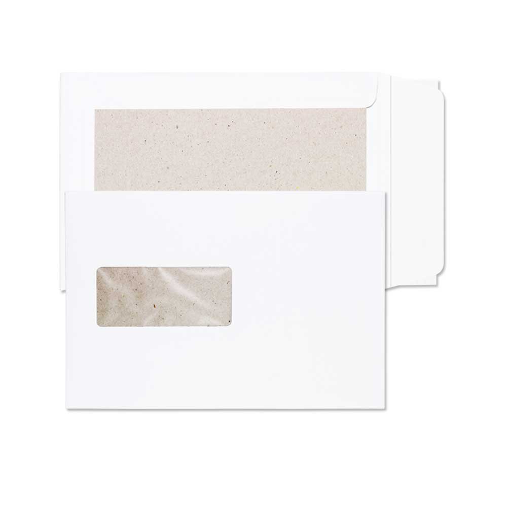 Blake Purely Packaging C5 (A5) 229 x 162 mm Board Back Pocket Peel & Seal Window Envelopes (51901W) White - Pack of 125