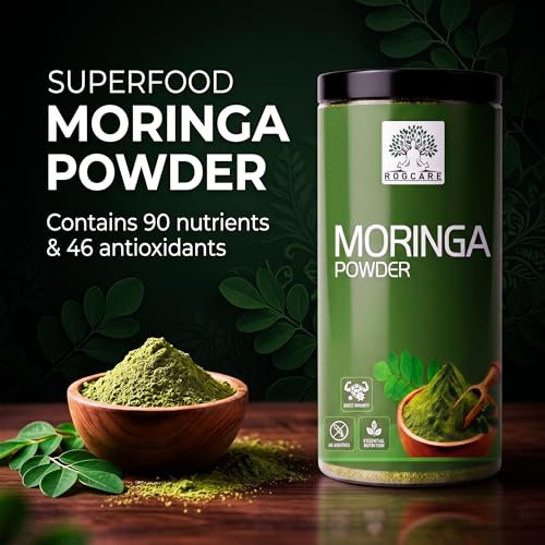 Image of Moringa Powder 500 gram Pure & Organic Drumstick Leaf Superfood | Rich in Vitamins & Minerals | Supports Immunity, Digestion & Energy | No Added Colors or Preservatives | Farm-Grown (500 gram)