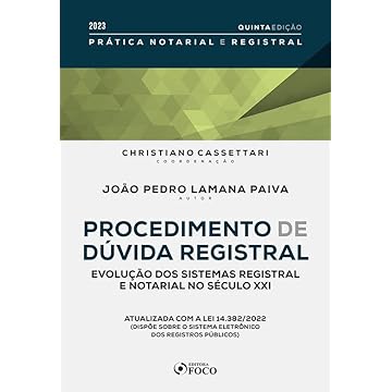 Capa do livro Procedimento de Dúvida Registral - 5ª ED - 2023: Evolução dos Sistemas Registral e Notarial no Século XXI