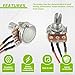 EPLZON 10K Ohm Linear Taper Rotary Potentiometer WH148 with XH2.54-3 Pin Connector Wire Cable and Black Knob Cover Cap(Pack of 5 Pcs)