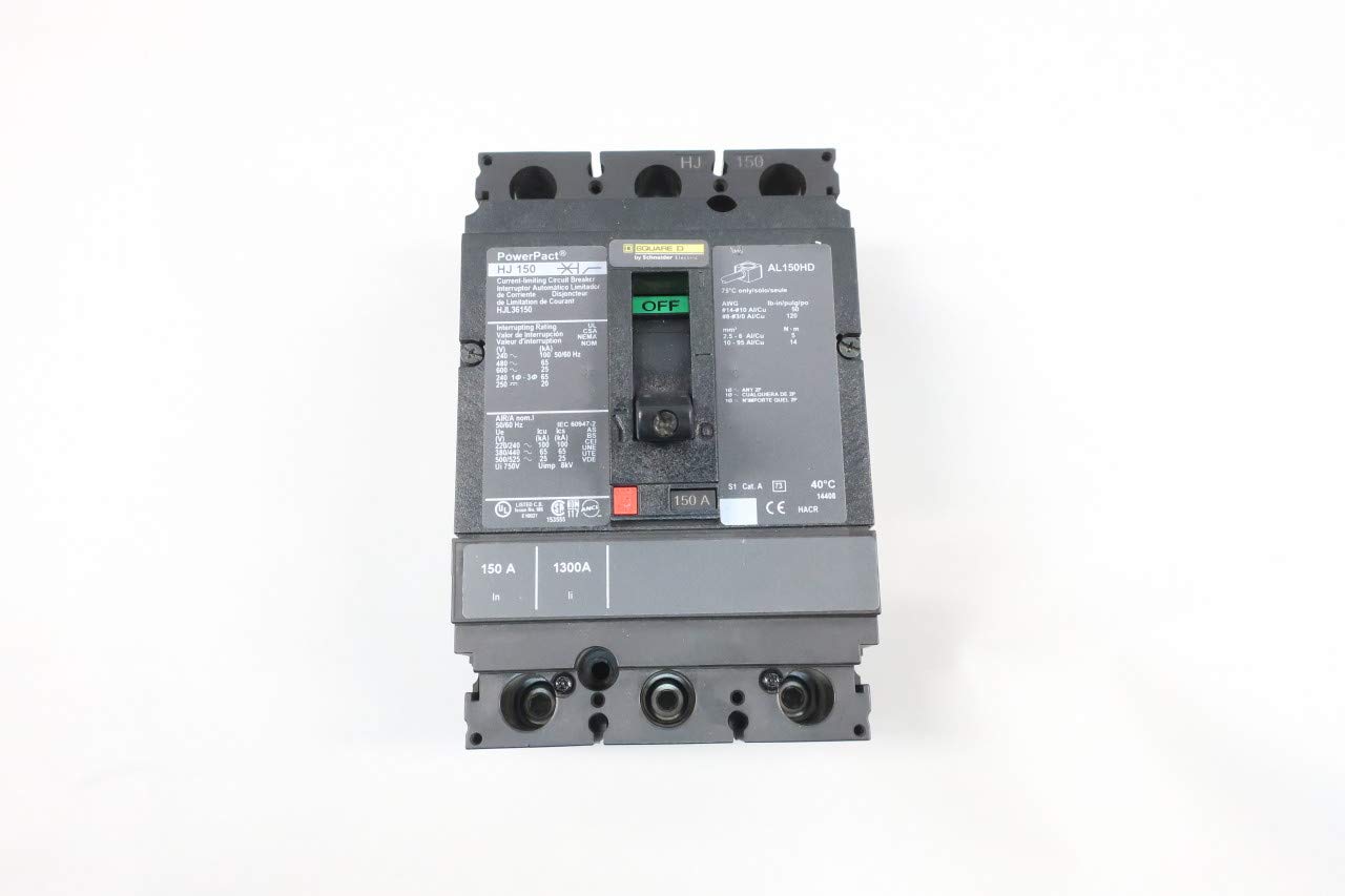 SQUARE D HJ150 HJL36150 POWERPACT Circuit Breaker 3P 150A 480/600V