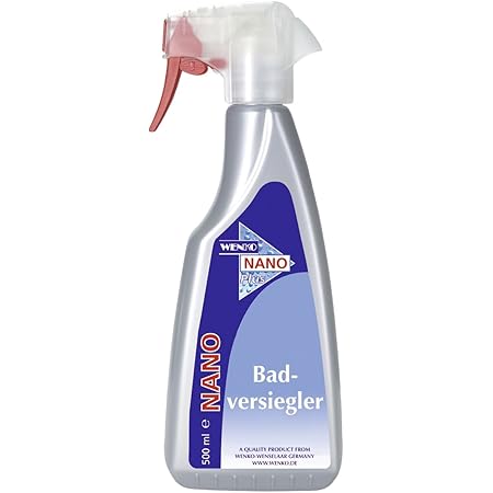 WENKO 76040500 Nano Badversiegler - mit Oberflächenschutz, Chemie, 10.5 x 23.5 x 4.8 cm, Silber