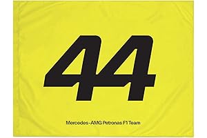 Lewis Hamilton's Neon-Drenched 35x47 Inch Ferrari Flag