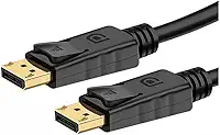 Cabo Displayport Ultra 4k,10Gbps 240Hz 1,8M Preto - Ideal para PC Notebook Monitor e Projetor.