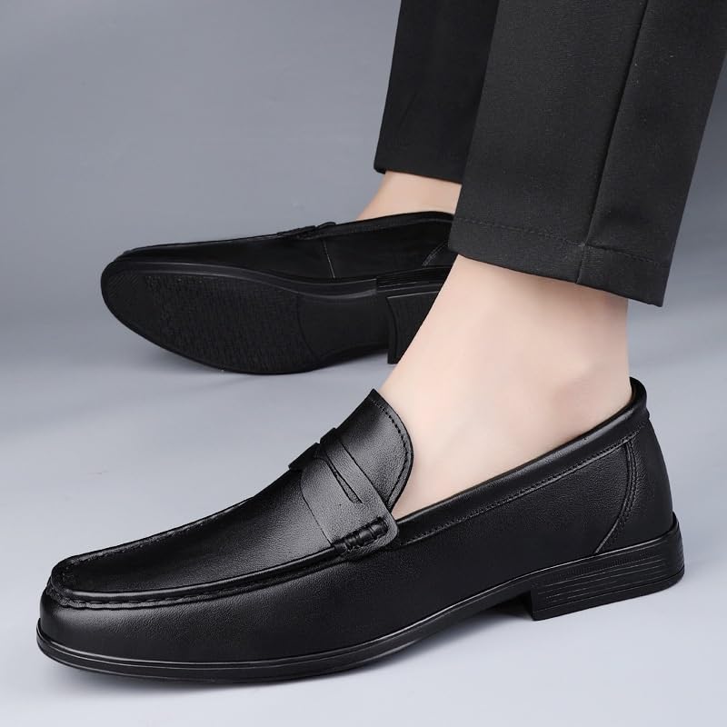 Men's Slip-Ons Loafers Mens Retro Comfortable Business Walking Dress Shoes Non-Slip Softsole Leather Dress Shoes for Men2