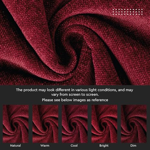 Image of Encasa XO Thick Chenille Throw Pillow Covers Set of 1 | Maroon - (16 inchx16 inch) (40x40 cm) | Decorative Accent Square Throw Pillow Cases for Couch, Home Decor, Sofa