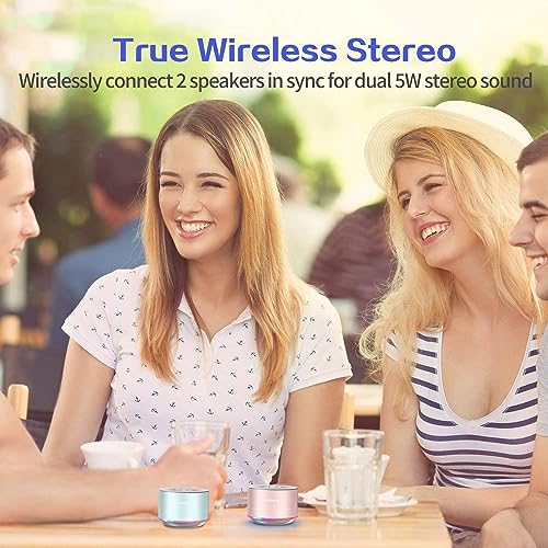 Image of LENRUE Portable Bluetooth Speakers,Wireless Speaker with Clear Sound, Long Playtime, Small Mini Metal Speaker,Christmas Birthday Gifts for Men, Women,Kids(Sky-Blue)