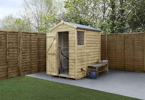 Forest Garden 4LIFE Apex Shed 4x6 - Single Door - 1 Window