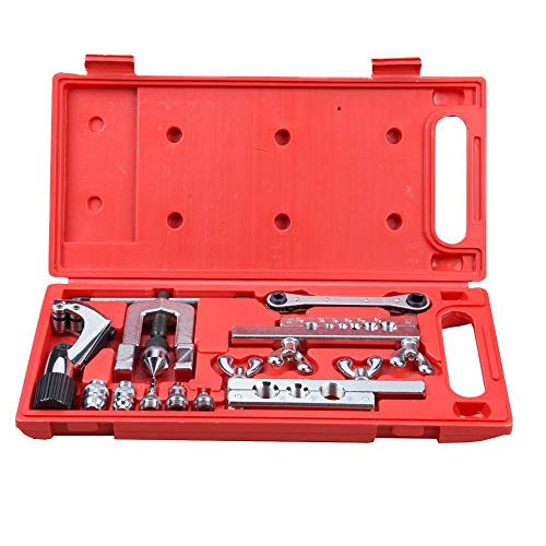 Wostore Flaring Swage Tool Kit for Copper Plastic Aluminum Pipe With Tubing Cutter