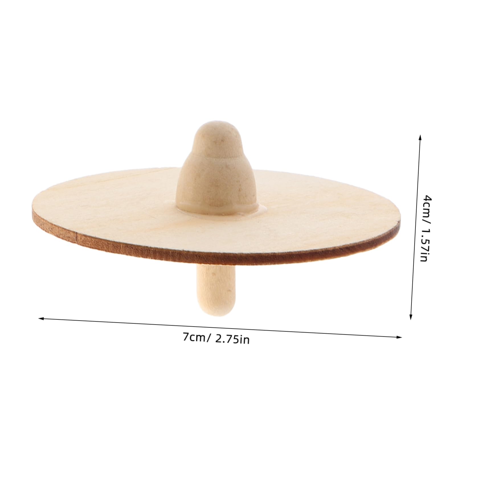 FELTECHELECTR Educational Wooden Gyroscopes Toy 6pcs Unpainted Handmade Spinning Tops Boys and Girls' Creative Play DIY Painting Kits