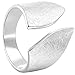 Produktbild Vinani Ring Flügelring breit offen schlicht gebürstet Sterling Silber 925 anpassbar Größe 52 (16.6) 2RBR-52