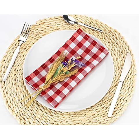 LAN&LAN Servilletas de Tela Vichy Cover