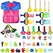 UHAPEER 44 Pièces Éponge Brosses de Peinture Enfant DIY Outils de Peinture Kits pour Enfants pour Apprentissage Précoce Graffiti