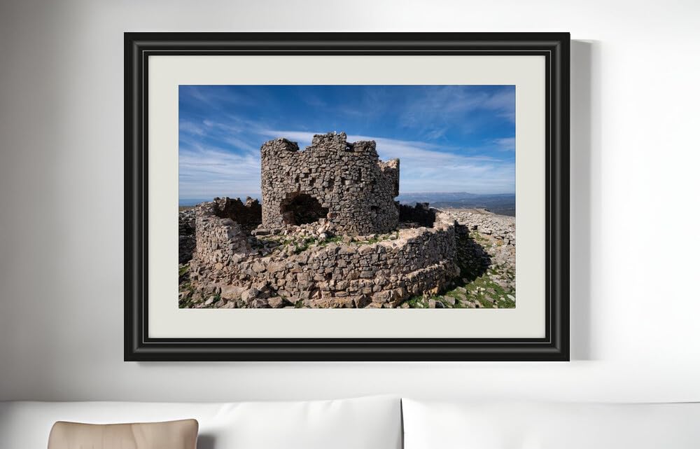 JVERF - JZZF28484 Spain Castles Ruins Castell de la Mola Made of| Self-Adhesive Painting | Frameless