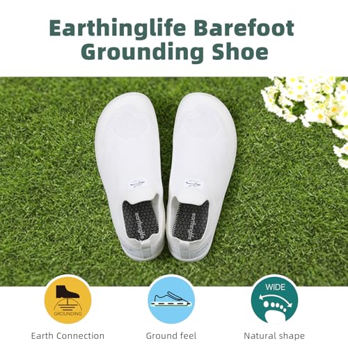 Barefoot Grounding Shoes Slip On Wide Toe Box Conductive Flexible Outsole Zero Drop Connect to Earth More Energy Reduce Stress Enhancing Movement Better Sleep Pain Relief3