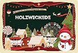 Ontrada Blechschild 18x12cm gewölbt Weihnachtsgrüße aus HOLZWICKEDE Deko Geschenk Schild