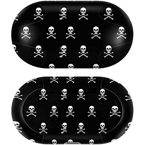 Skinit Decal Audio Skin Compatible with Samsung Galaxy Buds+ - Officially Licensed Skinit Originally Designed Skull and Crossbones (White) Design