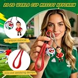 Indrnif Breloczek do kluczy z motywem maskotki 2026, artykuł dla fanów piłki nożnej, prezent dla fanów piłki nożnej, akcesoria dla fanów dekoracji kluczyków samochodowych, plecaka, akcesoria, żółty, L