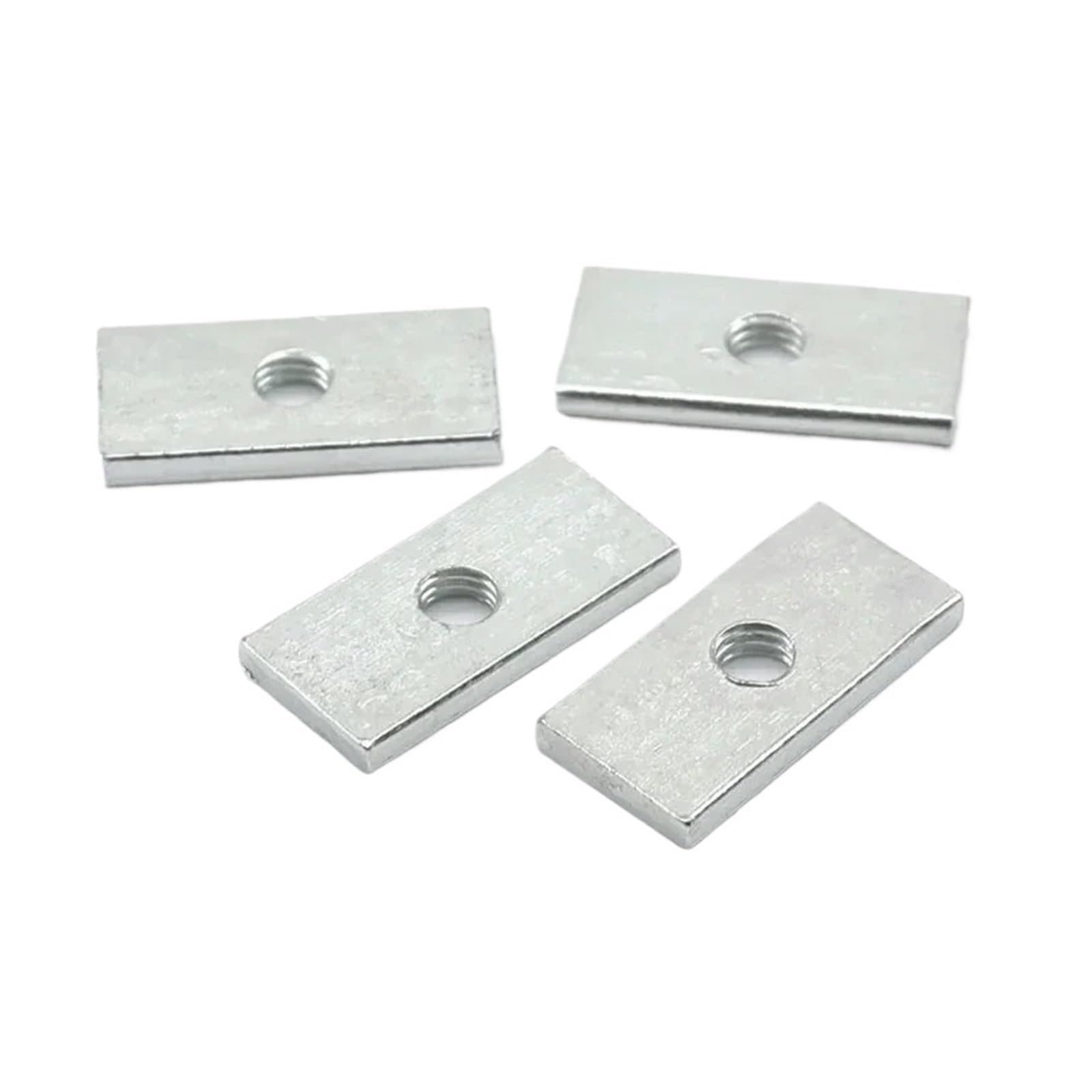 Tuercas rectangulares de acero al carbono galvanizadas | M3/M4/M5/M6/M8, 10/50 piezas, for perfil de aluminio Accesorio: Montaje(50pcs,M6-11x8x4mm)
