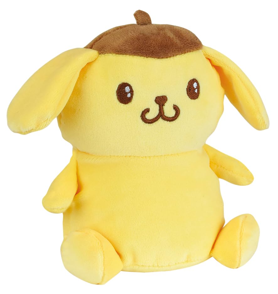 Jemini Pompompurin Plush Toy 13 cm Washable Baby Comforter Official Sanrio Licensed Product Kawaii Crawling Toy from Birth Gift Idea for Children Birthday Christmas 024637