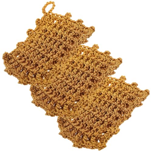 Ipetboom 3 Piezas Paños de Cocina de Malla Paños de Limpieza Absorbentes y Resistentes Toallas para Fregar Platos sin Rayas Multiusos para Cocina y Mesa Secado Rápido