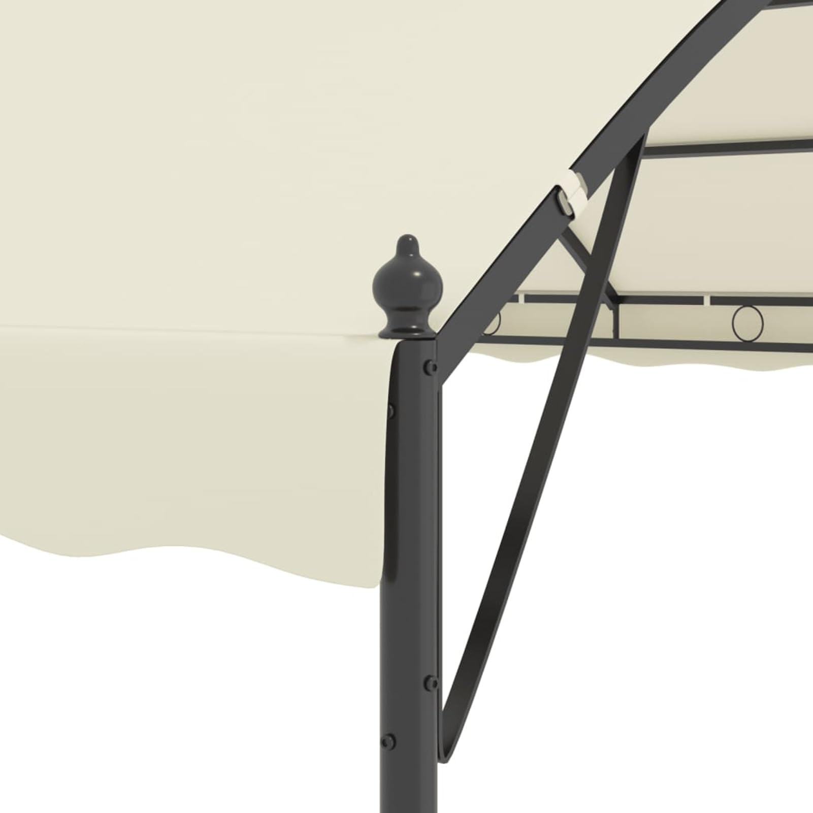 Gazebo in Tessuto Crema,Gazebo,Impermeabile,Anti UV,Gazebo da Giardino,Gazebo Esterno(SPU:48029)