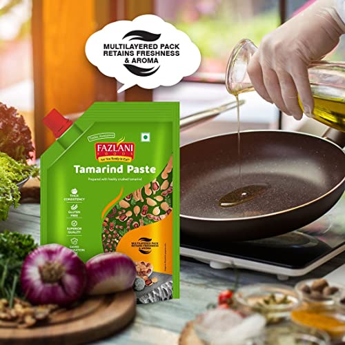 Image of Fazlani Foods Fresh Tamarind Paste | Ready-to-Use, Thick & Coarse | Tangy & Sweet Flavor | 500 grams | Pack of 1