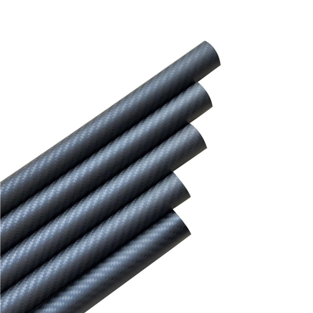 Tube en fibre de carbone composite 3K, longueur 600 mm, tissage sergé mat(14x12mm)