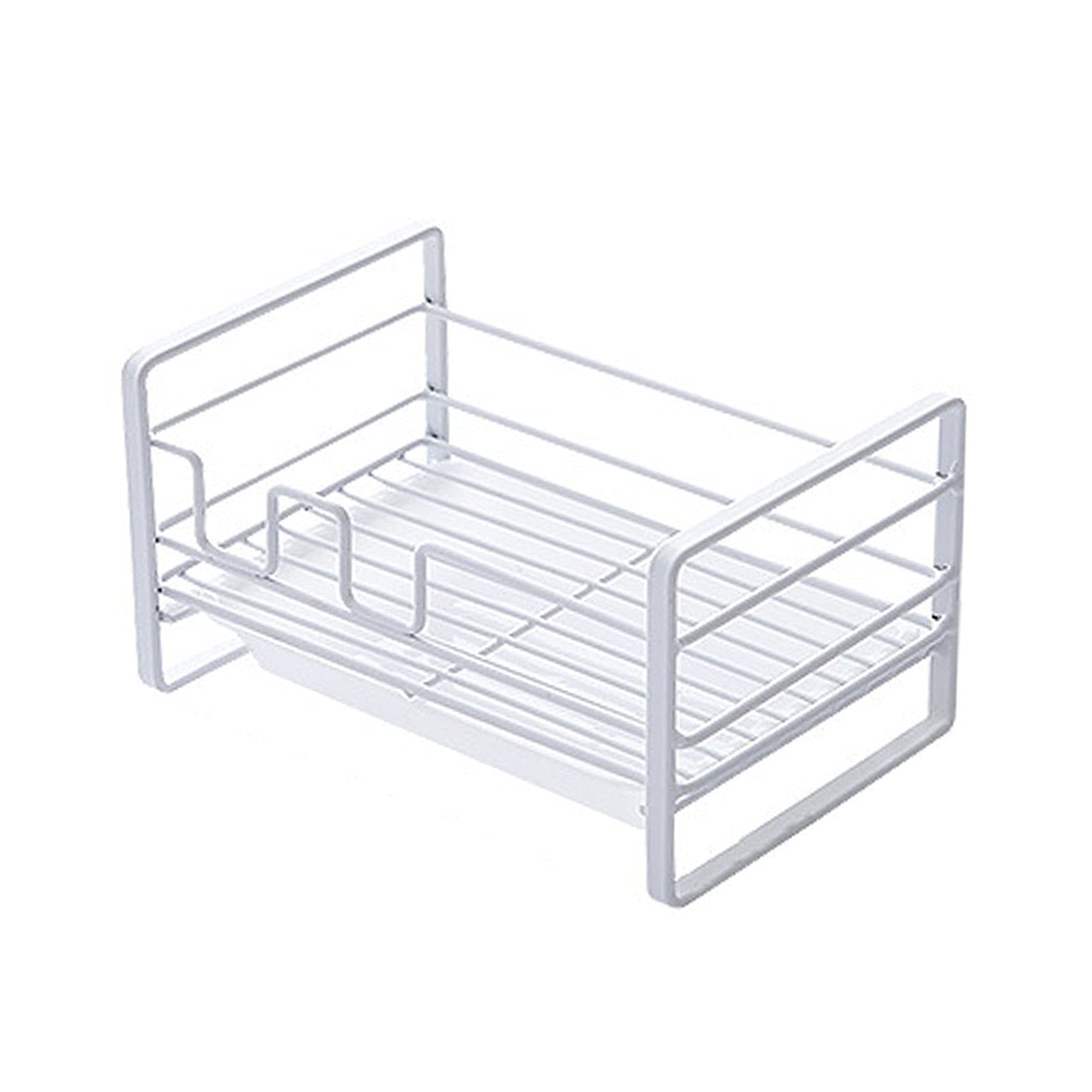 JINGYAN Soap Dishes Sponge Holder Anti Slip Drain Storage Rack Drainage Plate Kitchen Organizers Iron Board Detachable Soap Dish Sink