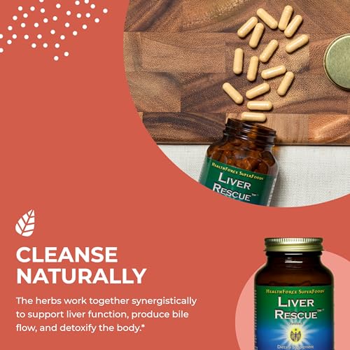 HealthForce SuperFoods Liver Rescue - Natural Liver Cleanse - Liver Health Formula with Milk Thistle & Dandelion Root - Gluten-Free & Vegan - 120 Capsules - Image 5