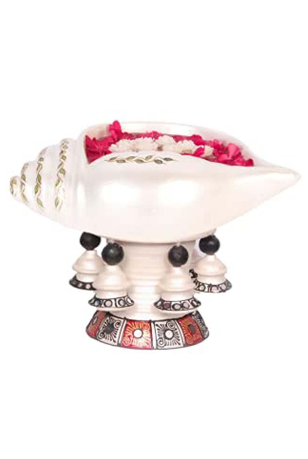 Shabana Art Potteries Village Decor Terracotta Sangu Urli (Sangu urli with Stand)