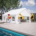YOPTO 20x20 Party Tent Outdoor Tents for Parties with Removable Sidewalls,Heavy Duty Gazebo Canopy Tent W/ 6 Windows & 2 Double Zipper Doors,Gazebo for Wedding Backyard Event,White